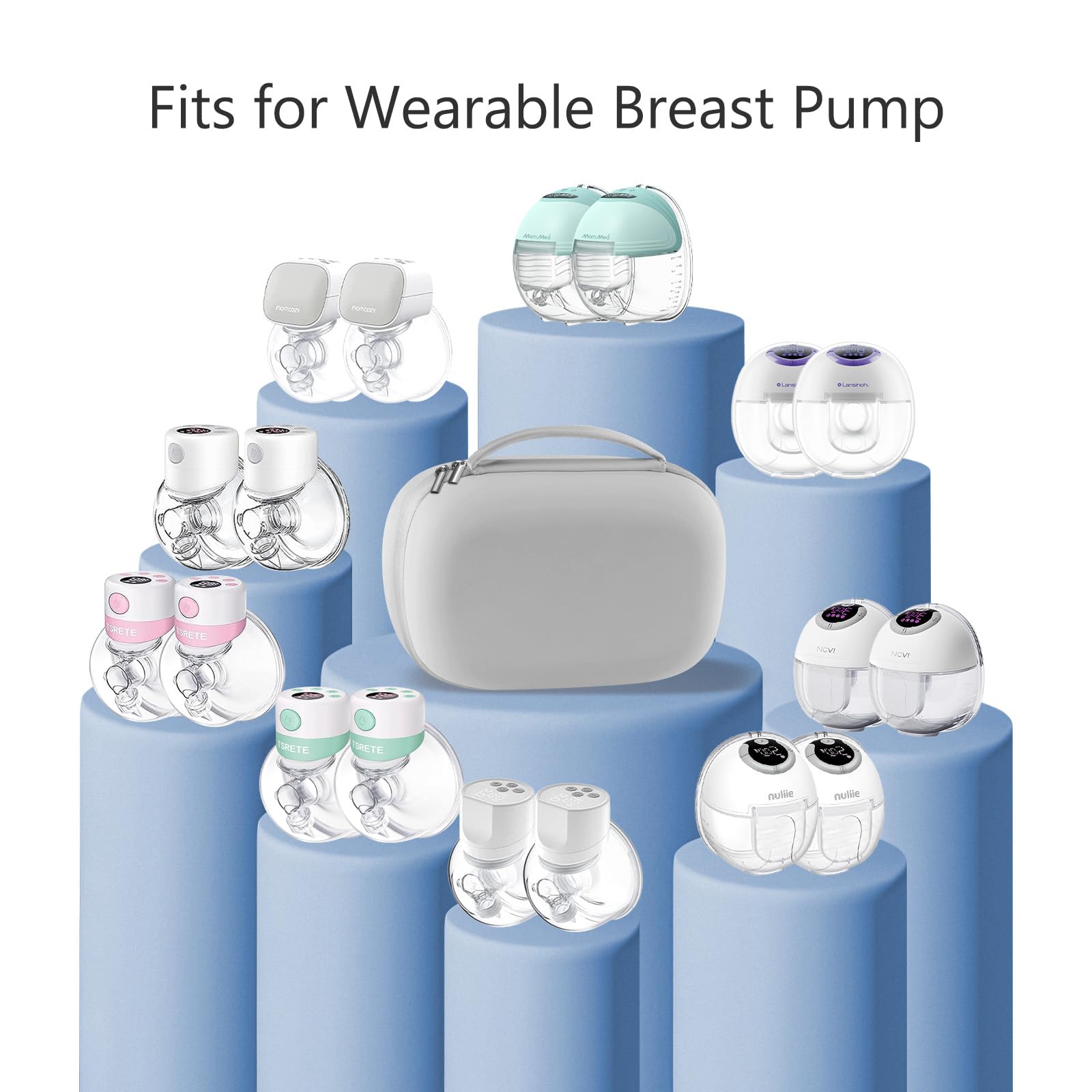 Gowing case with removable tray side view for easy customization
