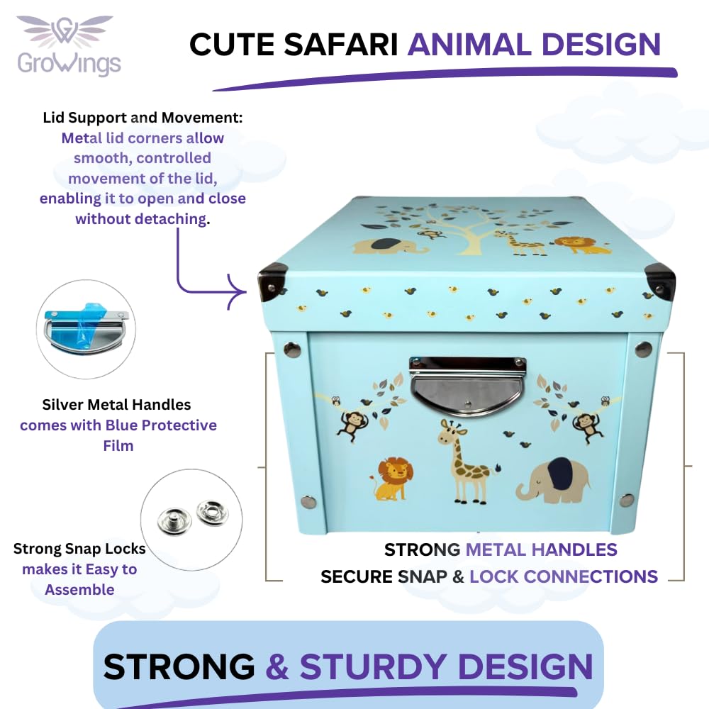GroWings Keepsake Box with sturdy metal handles for daily use
