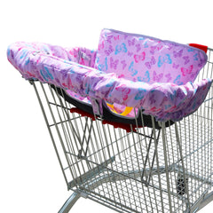 GOWRAPS Butterfly high chair cover on a restaurant chair for clean dining