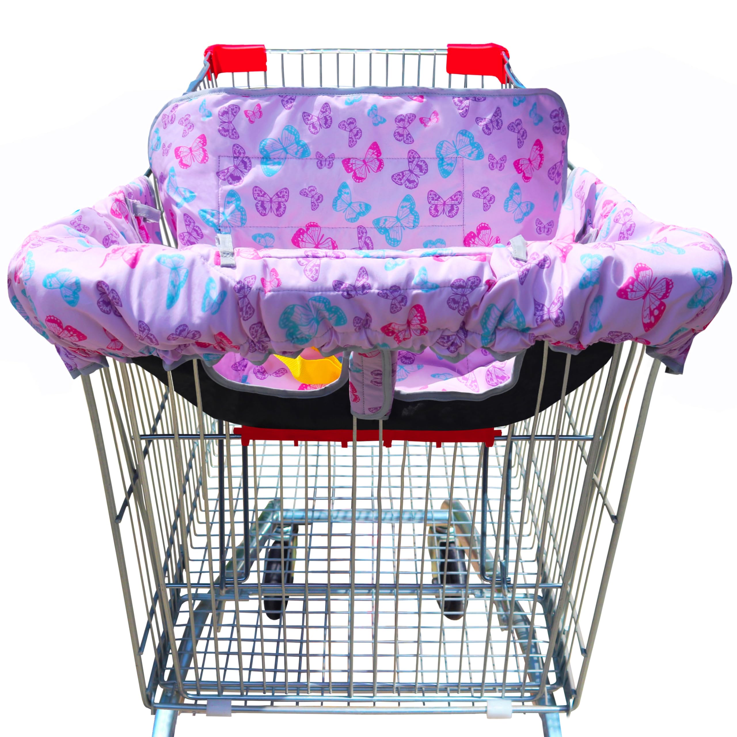 GOWRAPS Butterfly shopping cart cover shielding baby on a grocery cart for clean trips