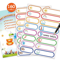 GOYOMI large-sheets daycare bottle labels for easy item identification.