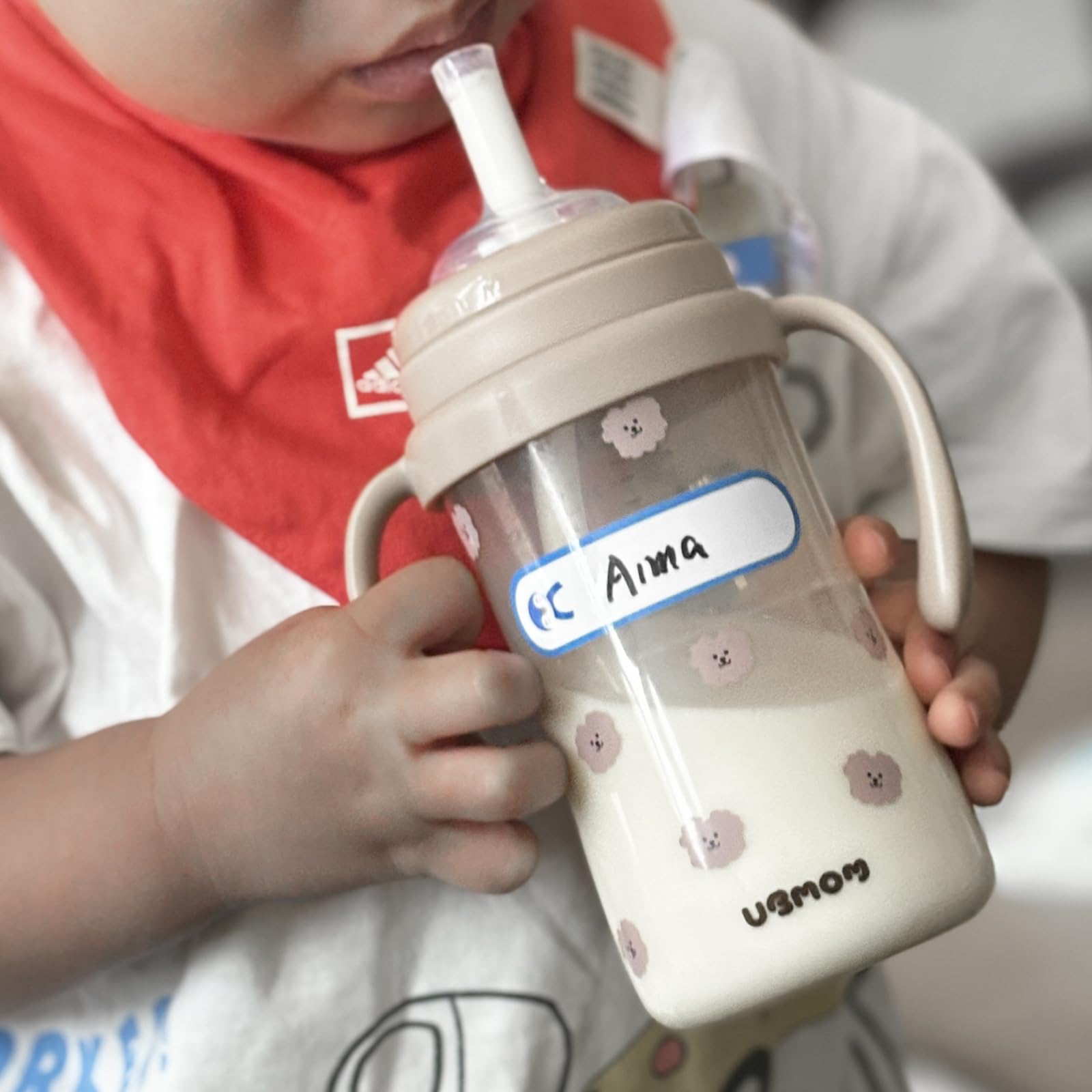 GOYOMI labels on cups and toys reduce mix-ups