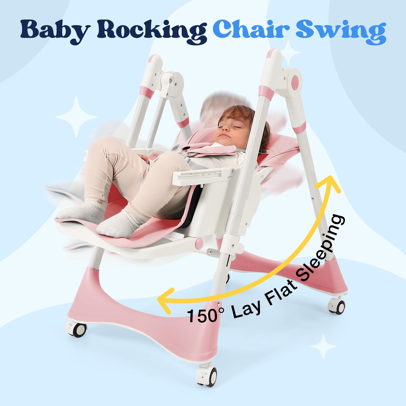 GPOAS high chair removable tray with dishwasher-safe design for quick cleanup