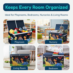 Grabbzee toy box foldable design for compact storage when not in use.