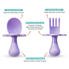 Grabease anti-choke safety collar — added protection during early dining.