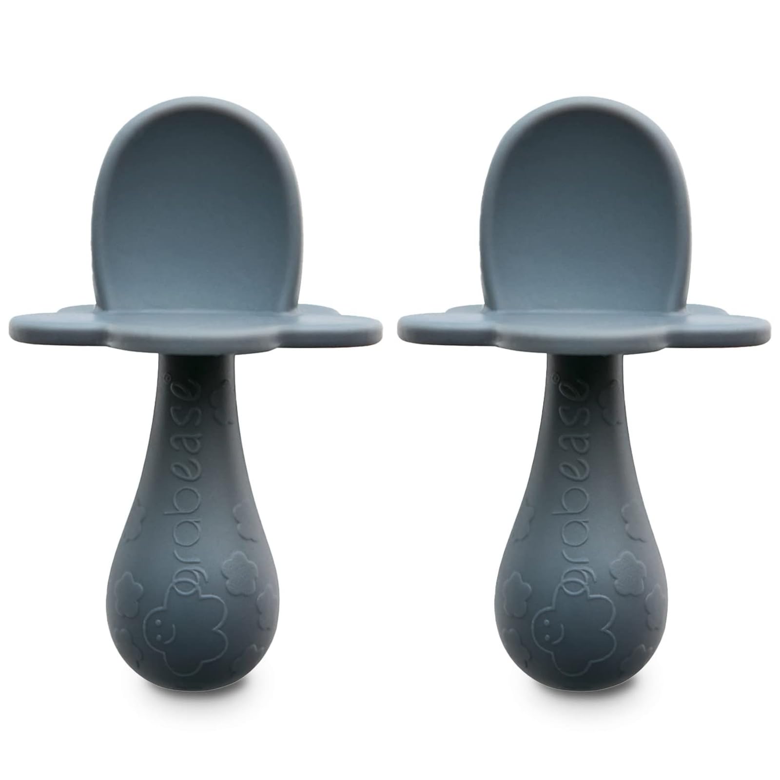 Grabease baby spoon with soft silicone for gentle mealtime comfort.