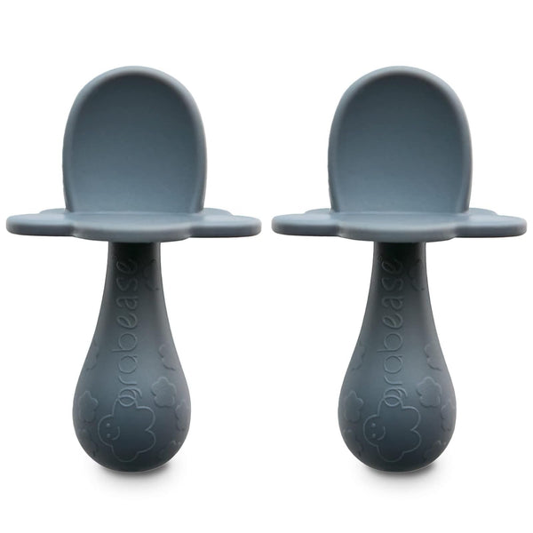 Grabease baby spoon with soft silicone for gentle mealtime comfort.