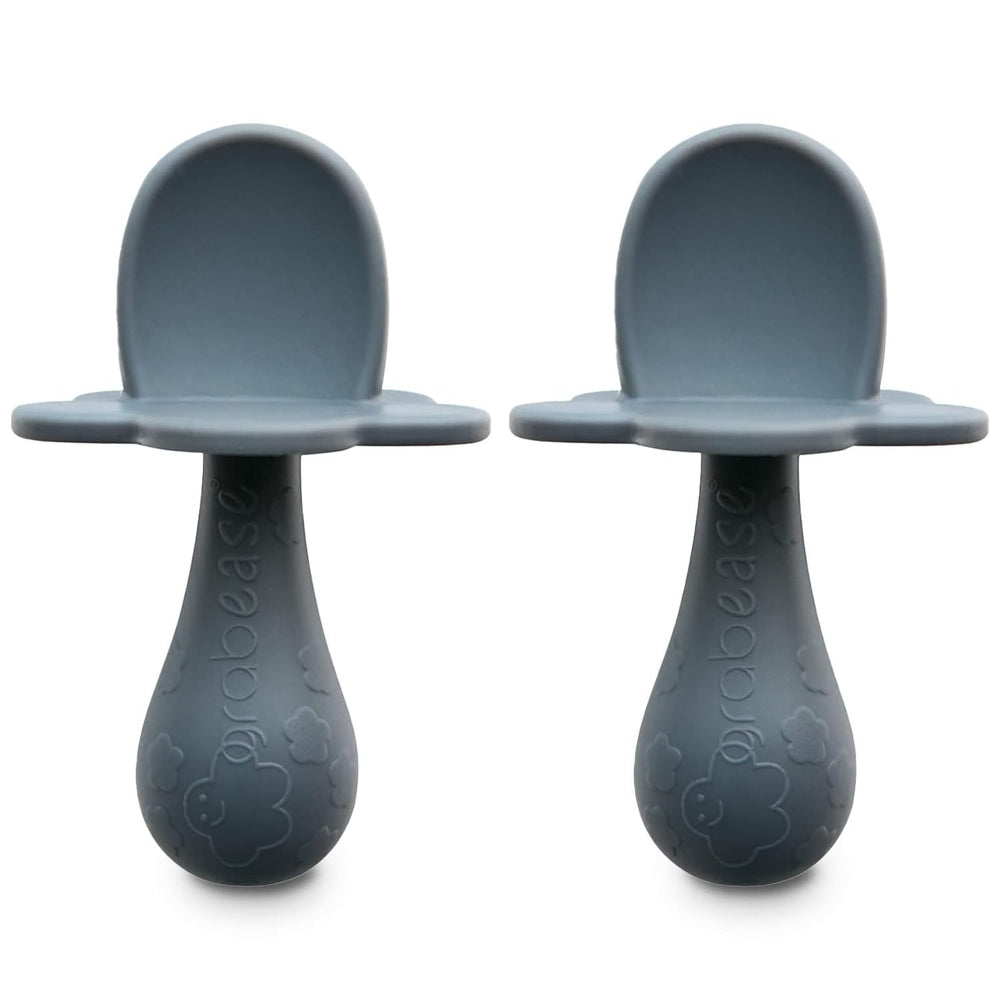 Grabease baby spoon with soft silicone for gentle mealtime comfort.