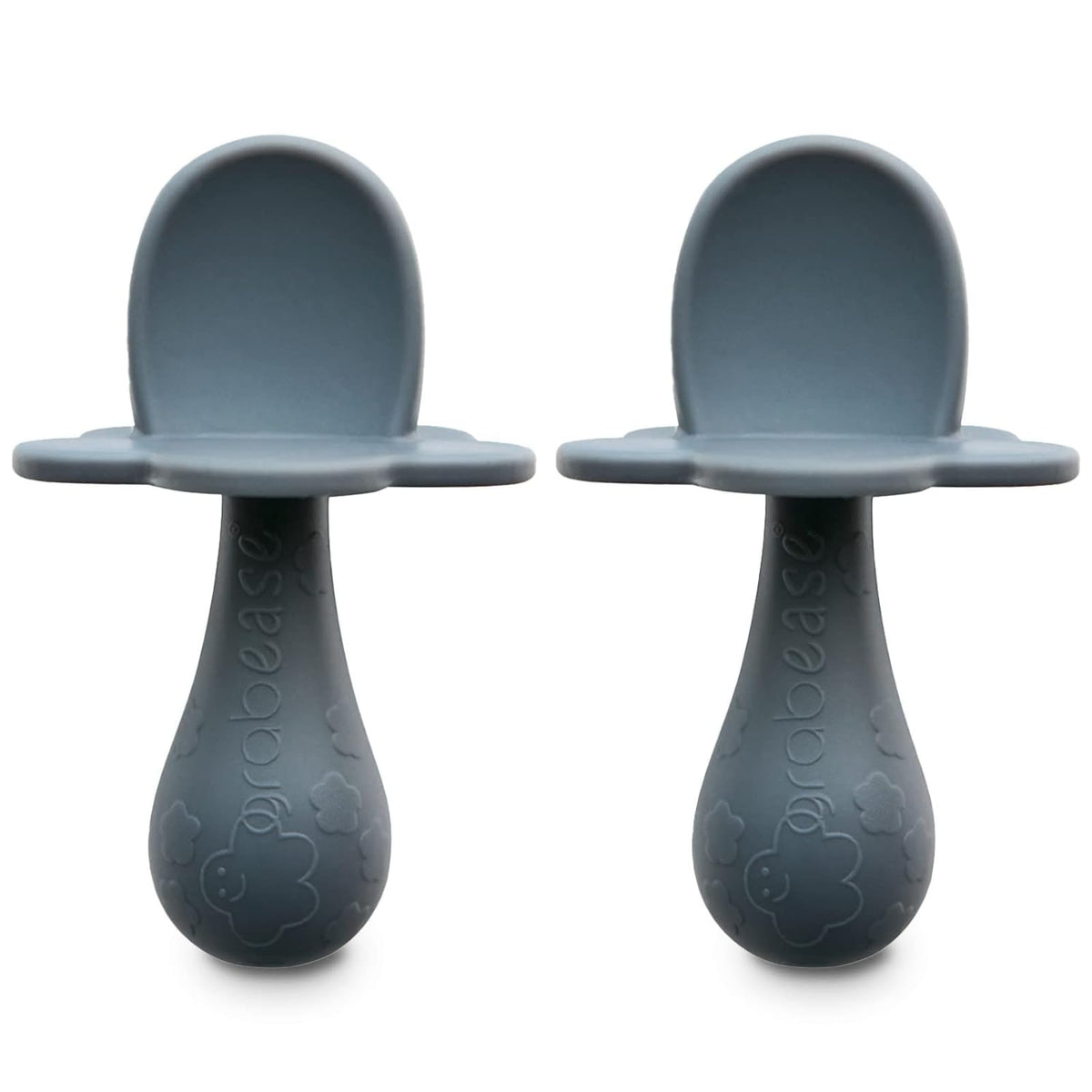 Grabease baby spoon with soft silicone for gentle mealtime comfort.