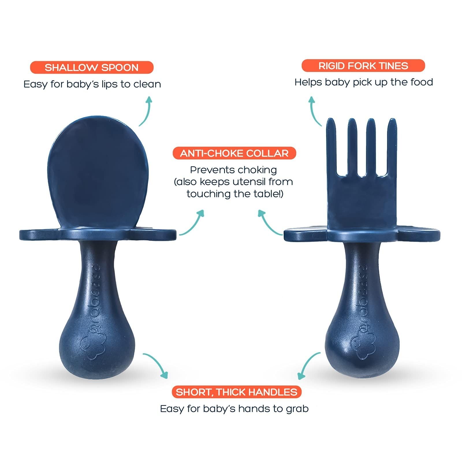 Grabease utensils are boil-safe for deeper sanitation when needed.