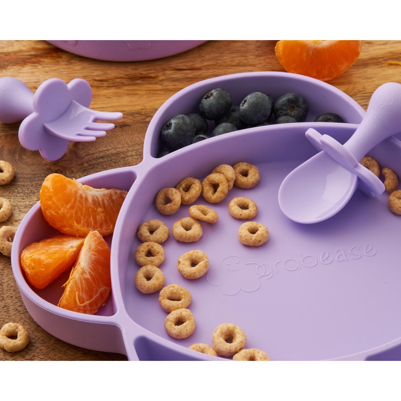 Grabease compact dining plate fits small tables and travel setups