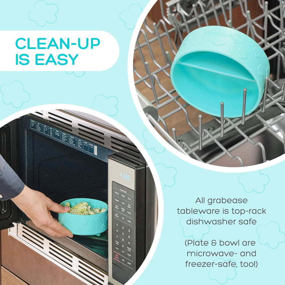 Grabease dishwasher-safe silicone simplifies cleanup after meals