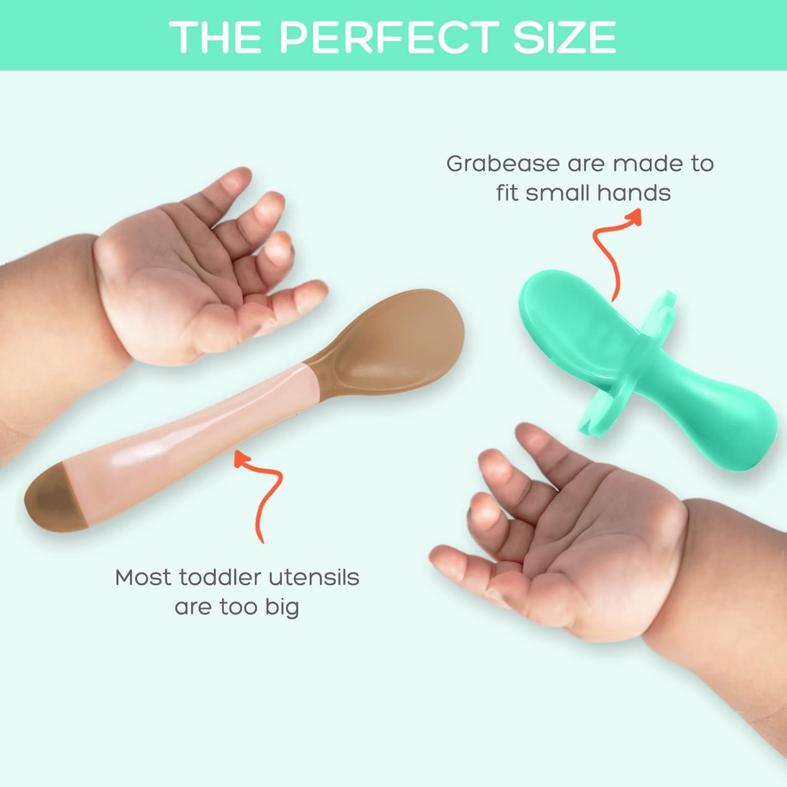 Dishwasher-safe Grabease utensils for simple cleaning on busy days.