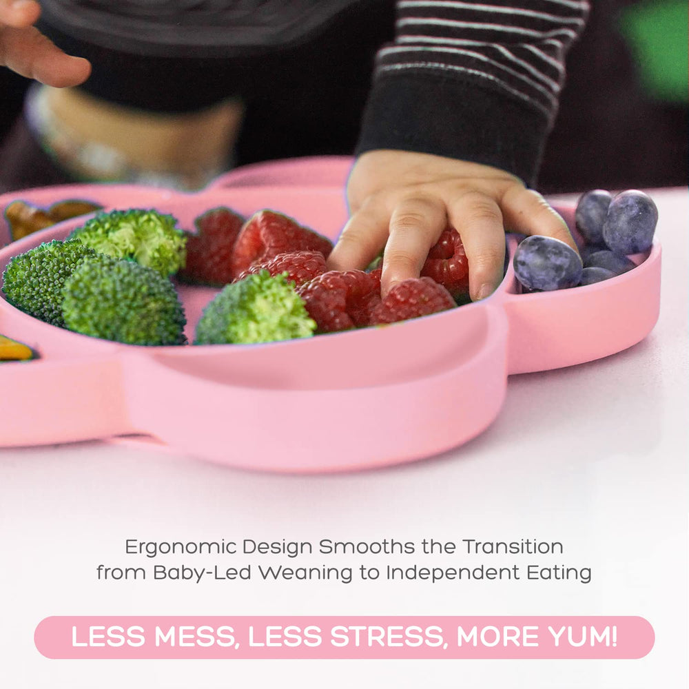 Grabease silicone set is dishwasher-safe for quick cleanup after meals.