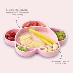 Grabease silicone suction base stays put for mess-free toddler meals