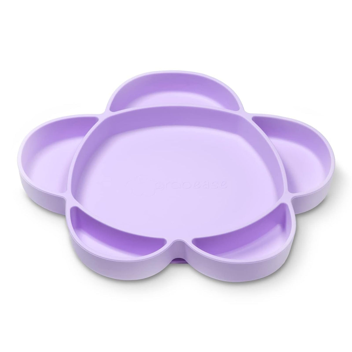 Grabease silicone suction plate lavender full view promotes self-feeding with stable base