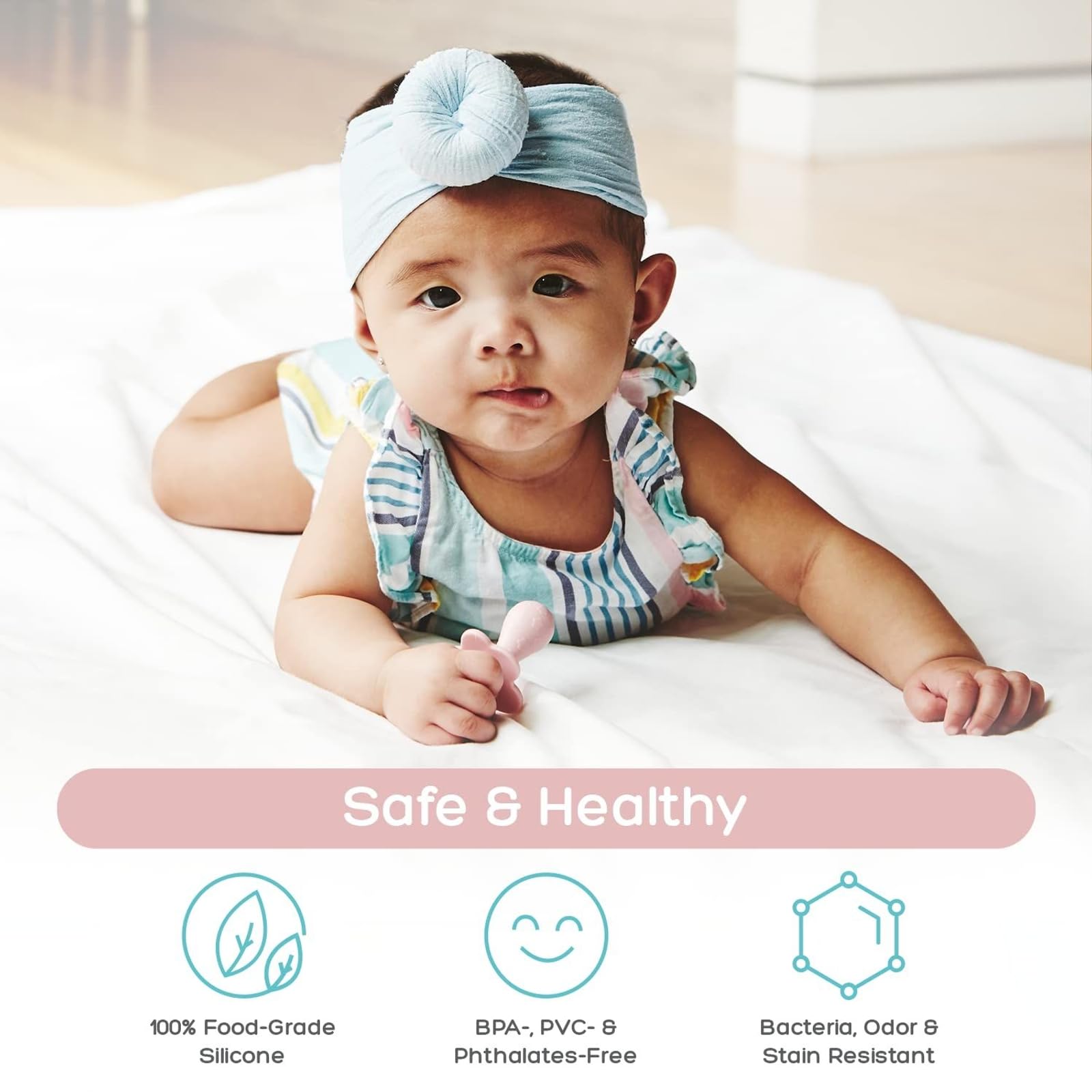 Grabease spoon BPA-free silicone ensures safe everyday use