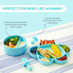 Grabease suction bowl teal keeps meals steady, reducing spills during self-feeding