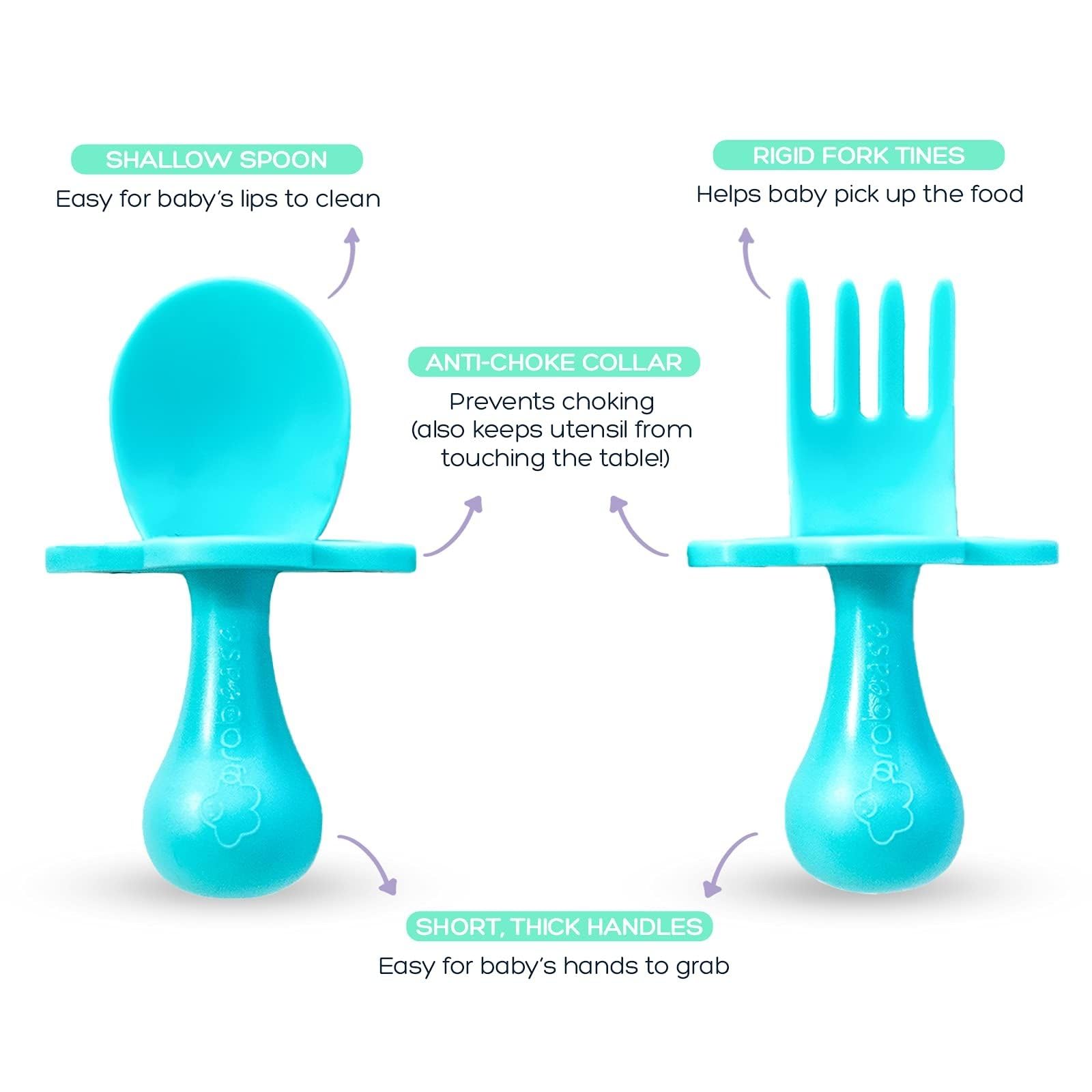 Grabease teal dishwasher-safe symbol highlights easy cleaning after meals.