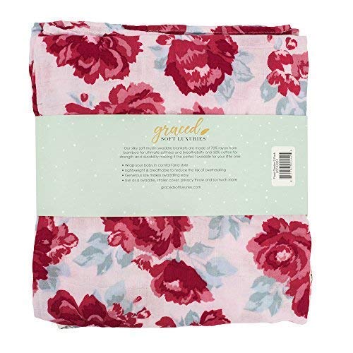 GRACED SOFT LUXURIES gift-ready floral swaddles for new parents.