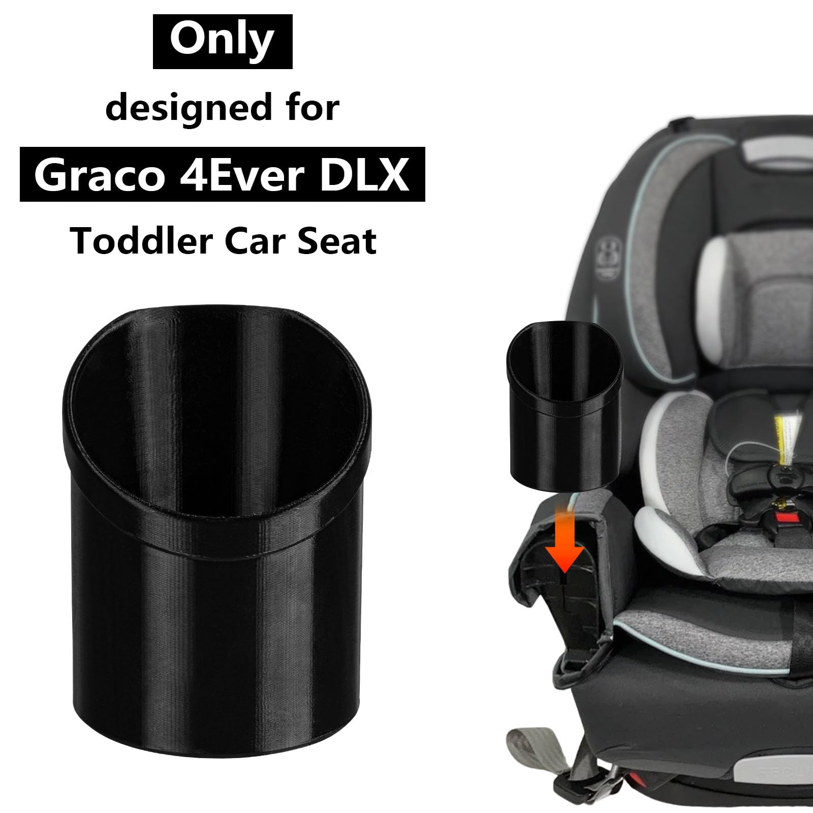Graco cup holder pro with friction back tab keeps drinks in place.
