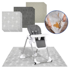 Graco splat mats folded compactly fit in a diaper bag for on-the-go use.