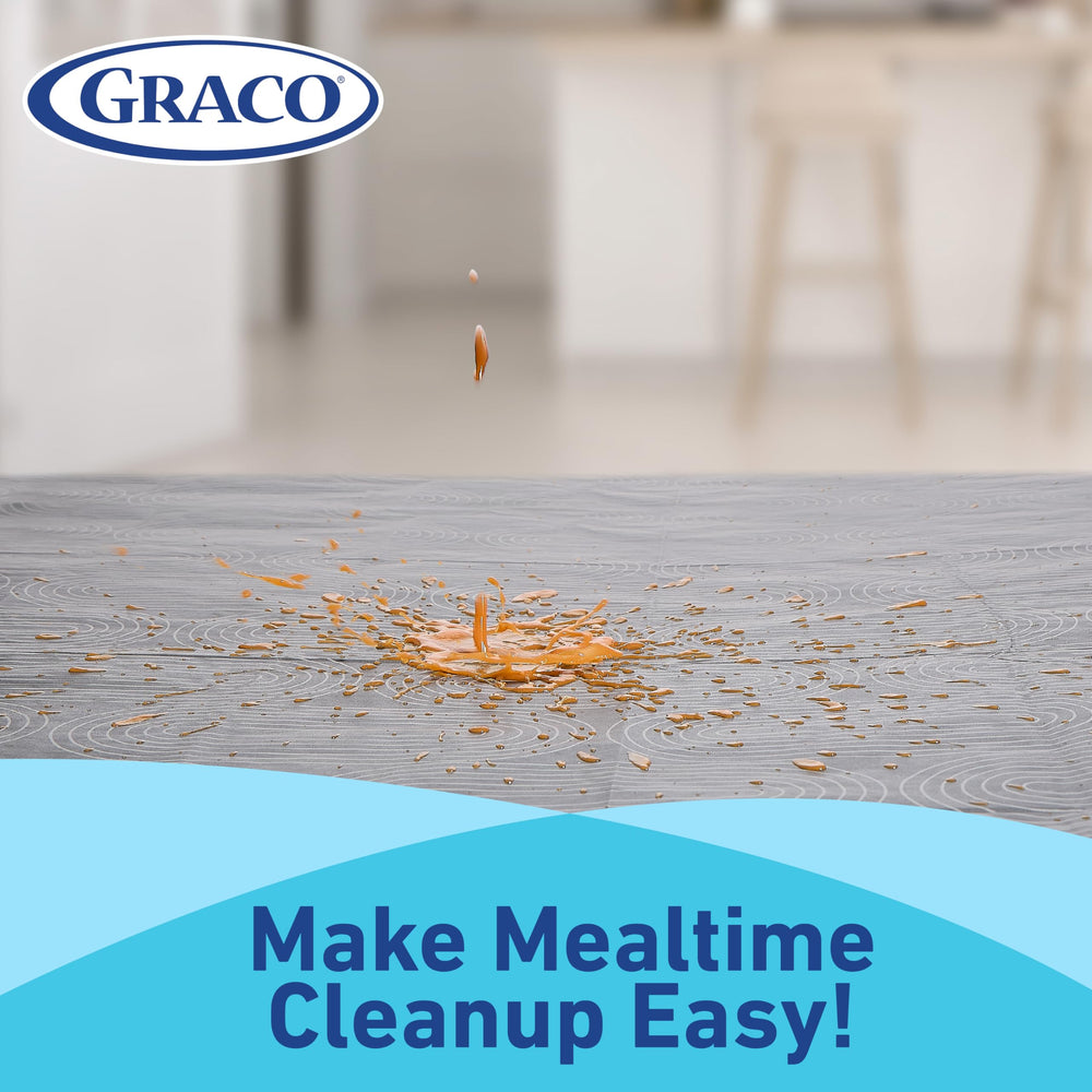 Graco mats folded flat packaged for storage and travel.