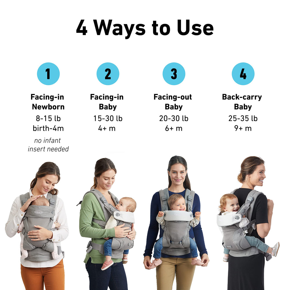 Graco Cradle Me 4-in-1 facing-out mode for parent–baby interaction.