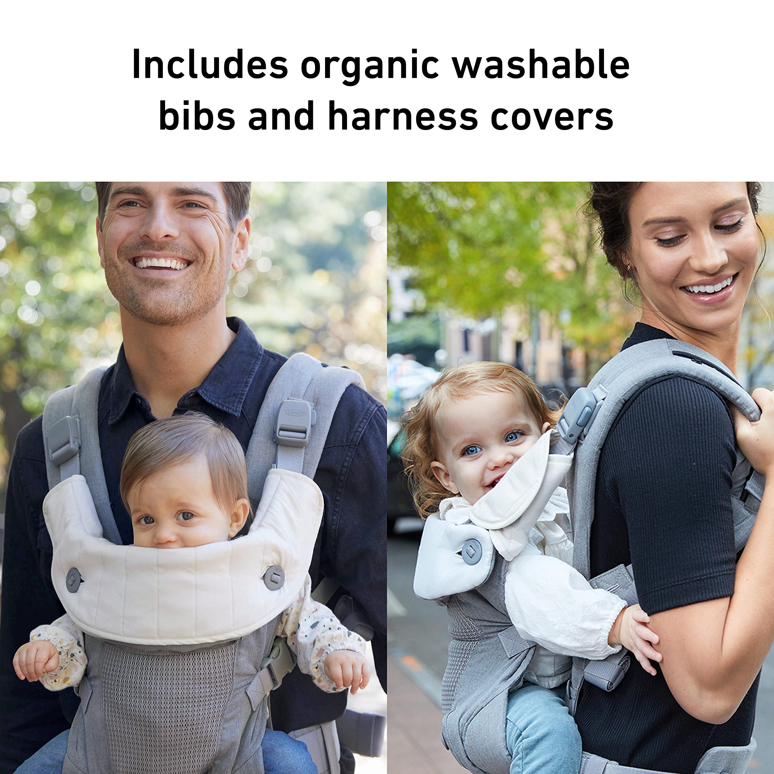 Graco Cradle Me 4-in-1 breathable mesh front panel for year-round comfort.
