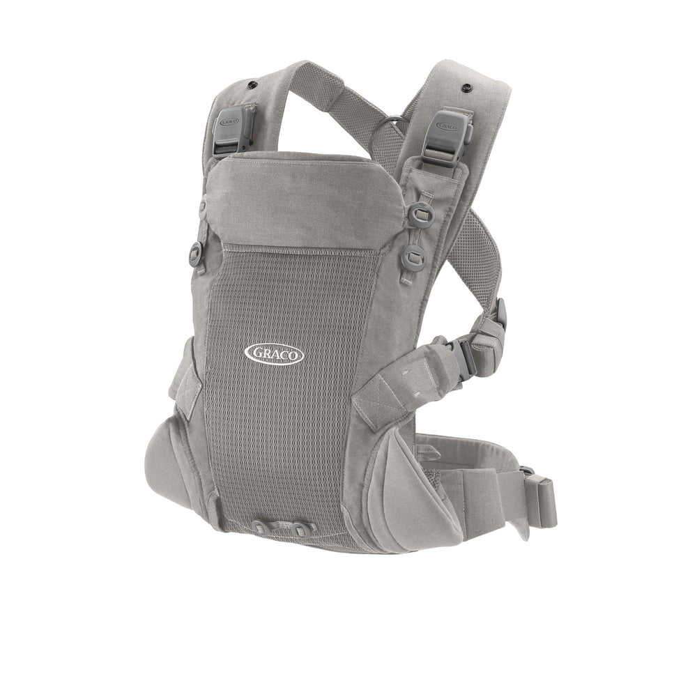 Graco Cradle Me Lite front view with newborn seat for quick, secure in-and-out.