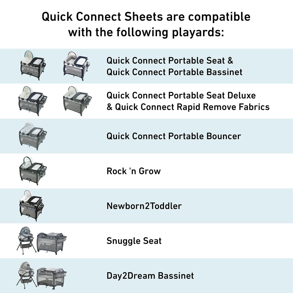 Graco Pack 'n Play sheets are machine washable and dryer safe