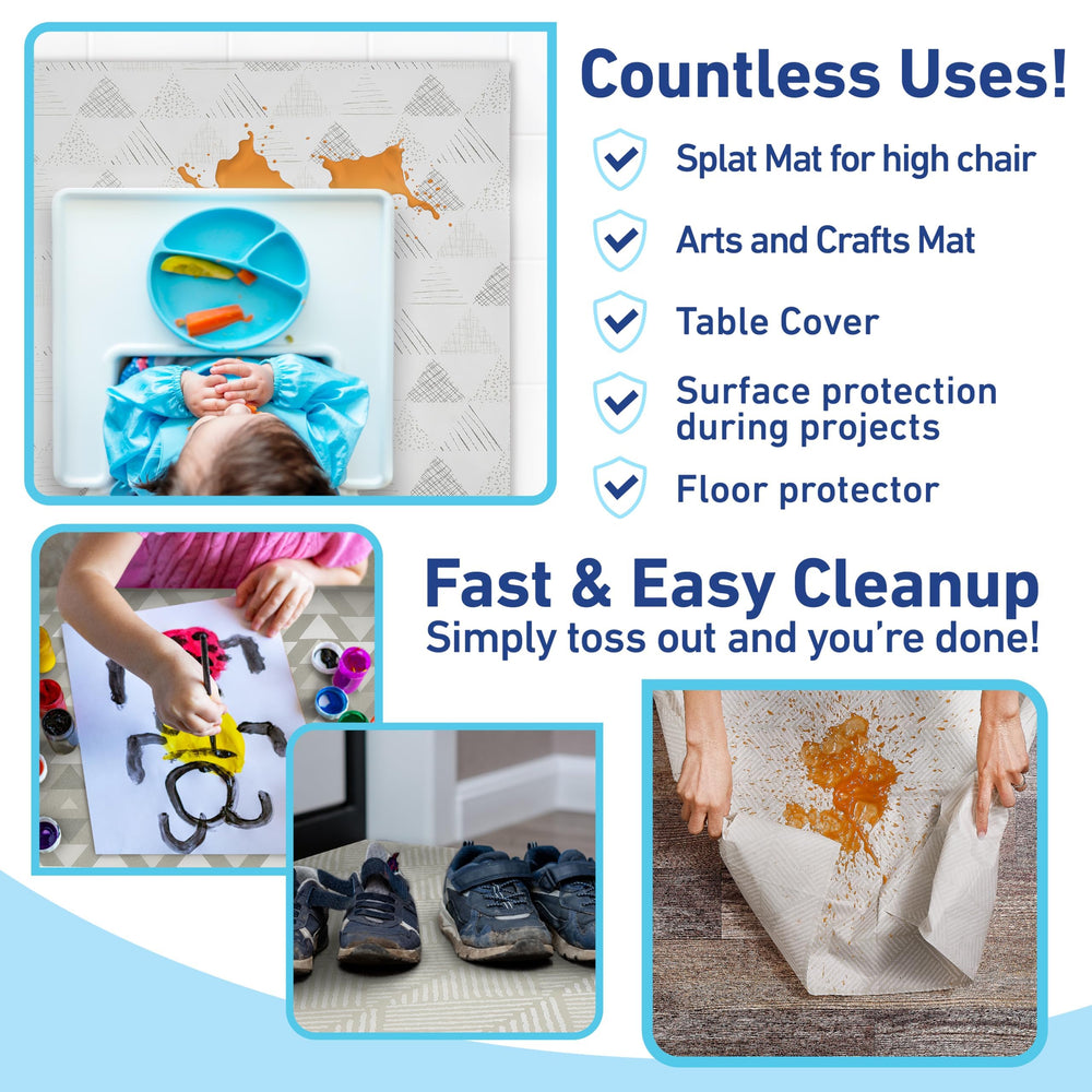 Graco Splat Mats protect tables during art and craft time