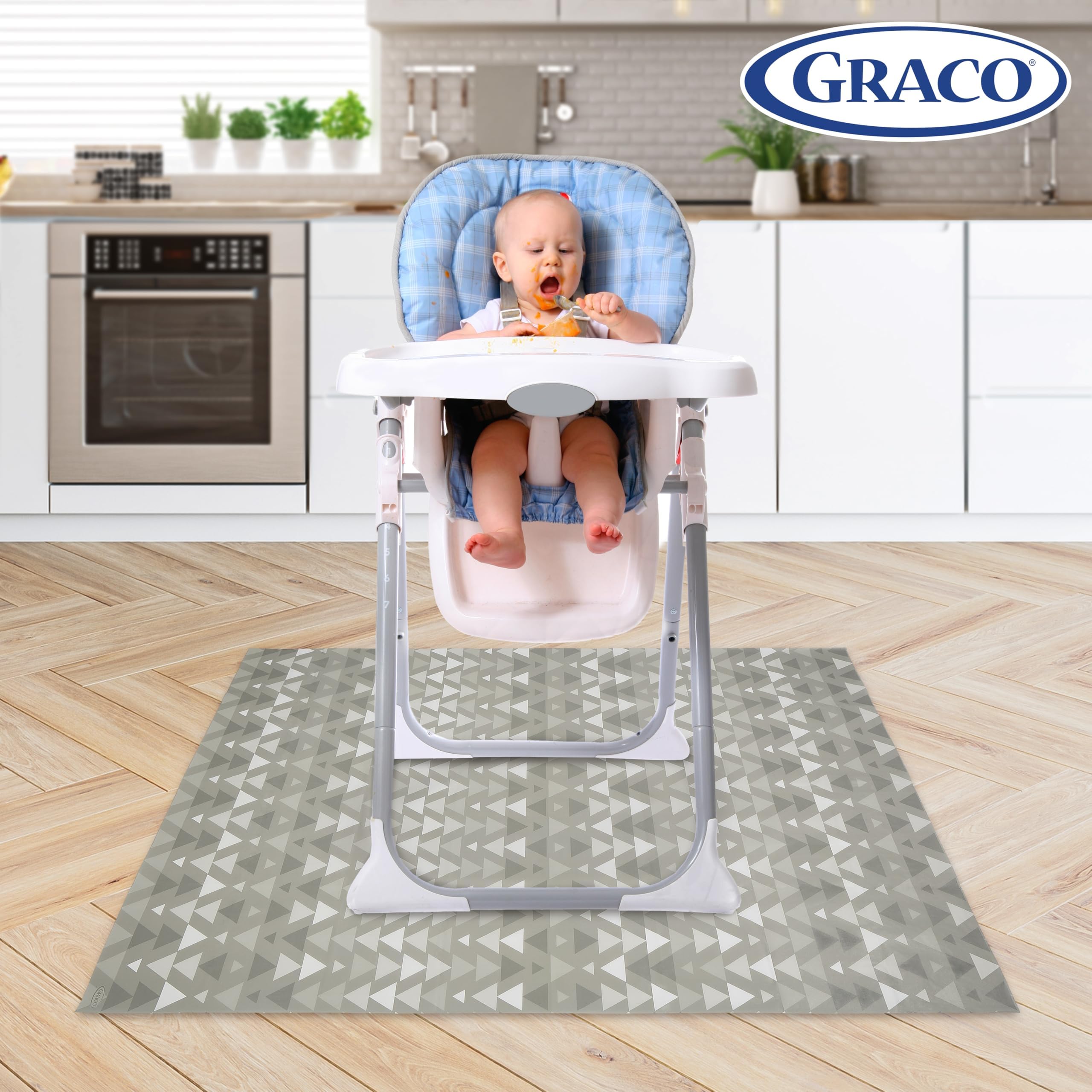 Graco Splat Mats folded compactly for easy storage and travel