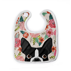 Granbey premium baby bib with Boston Terrier design for stylish feeding