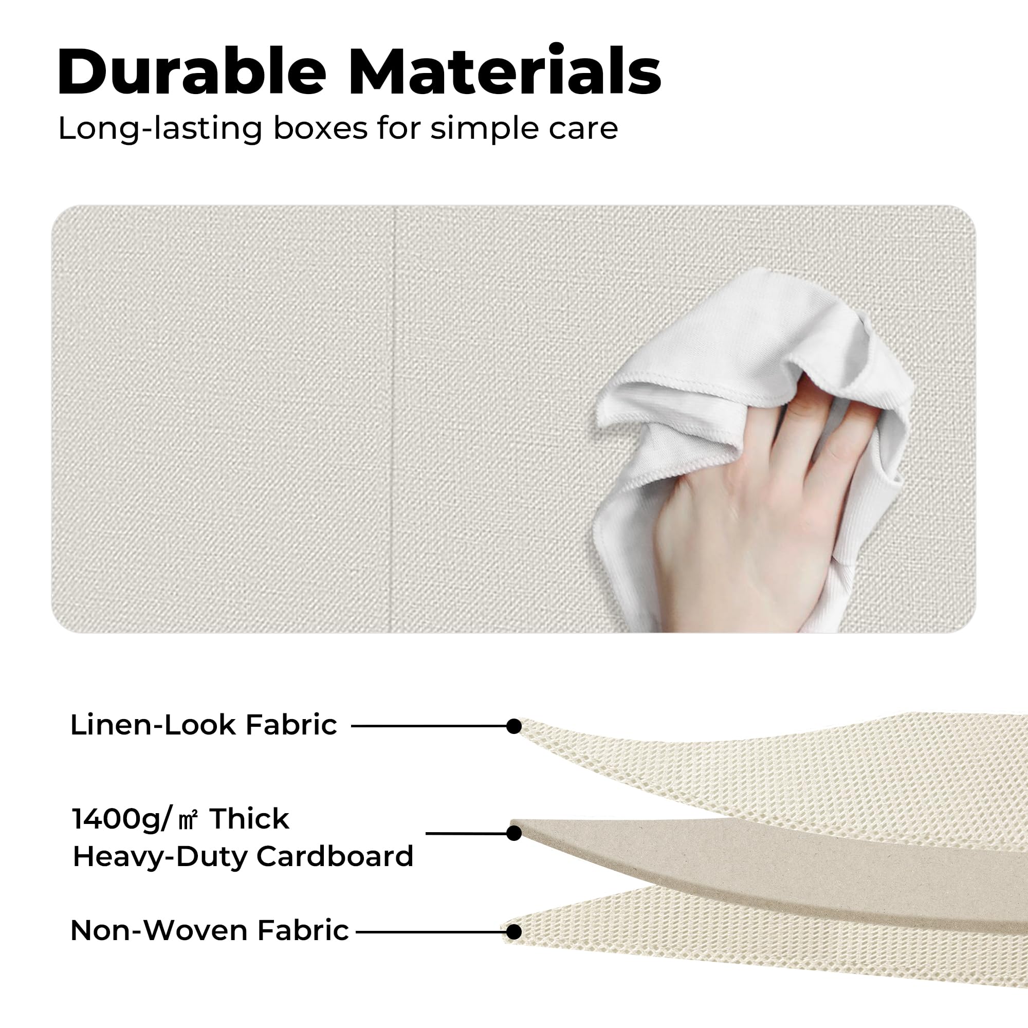 GRANNY SAYS divider and label pockets help categorize items efficiently