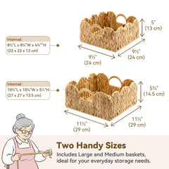 GRANNY SAYS wicker basket medium with handles ideal for towels or snacks.