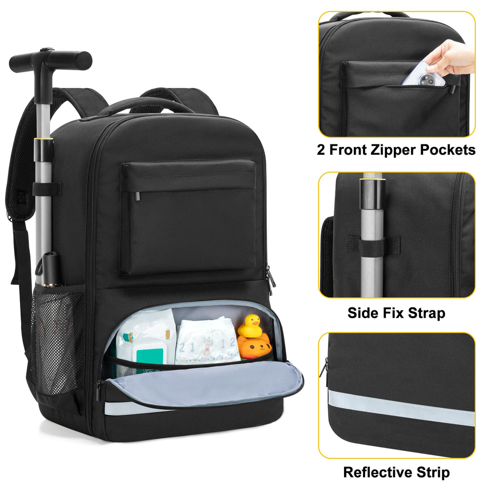GRAOSO Doona-compatible bag features external pockets for baby essentials within reach.
