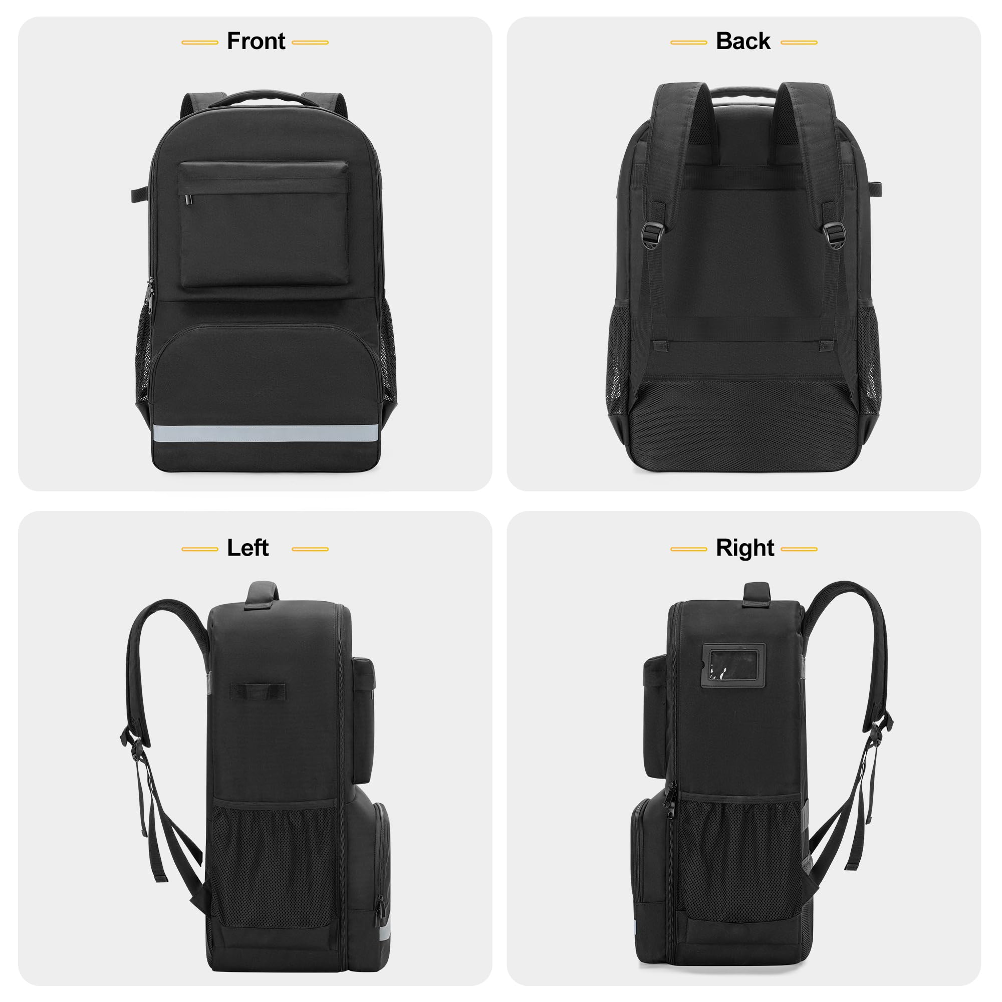 GRAOSO bag opens fully via two-way zipper for quick access.