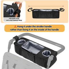 GRAOSO adjustable straps for secure, tool-free installation on the wagon console.