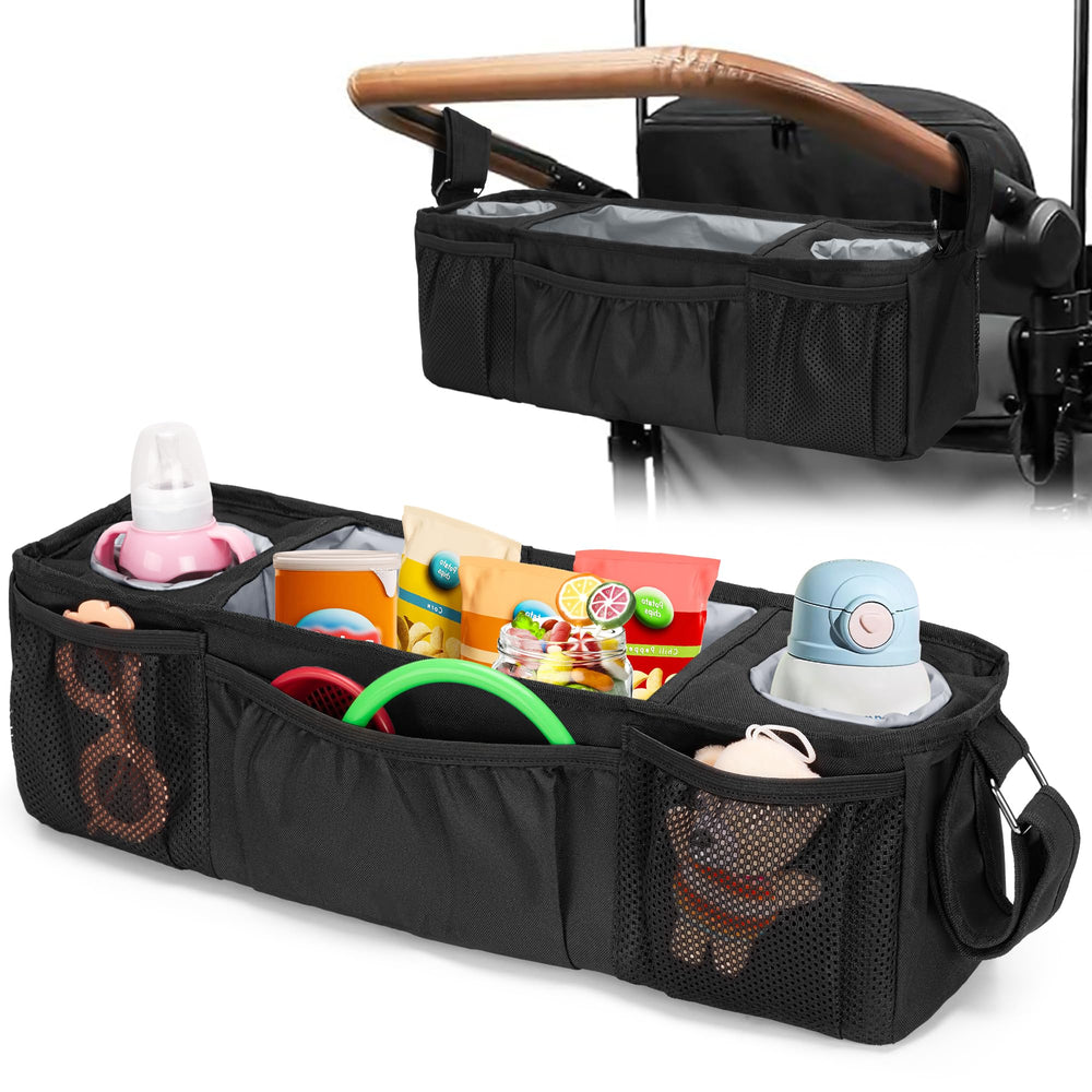 GRAOSO Wagon Parent Console hung under the stroller handle for easy access to essentials.