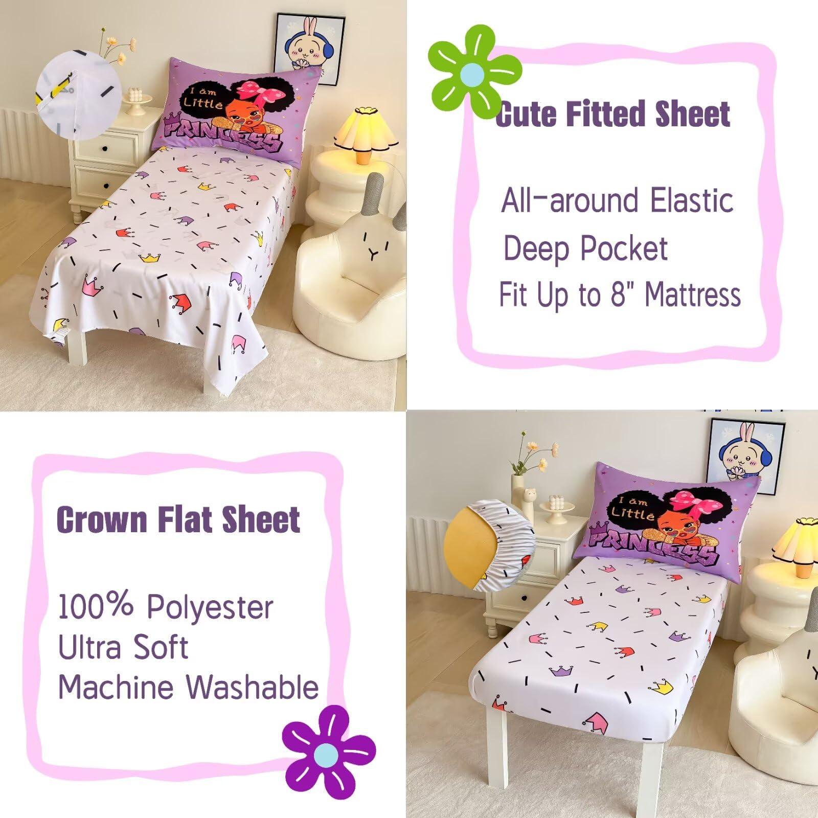 GRAT TIOC bedding detail elastic pocket enhances fitted sheet stay.