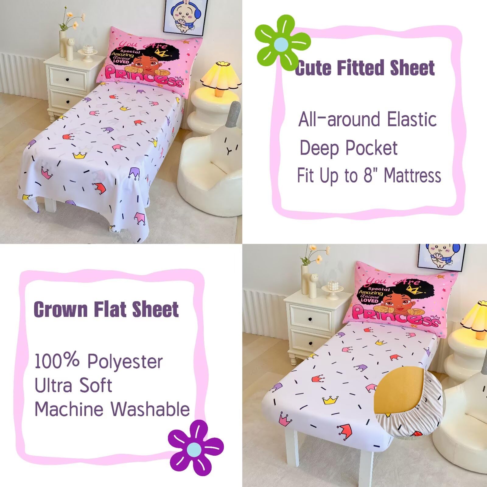 Grat TIOC 8-inch pocket elastic detail keeps the fitted sheet in place.