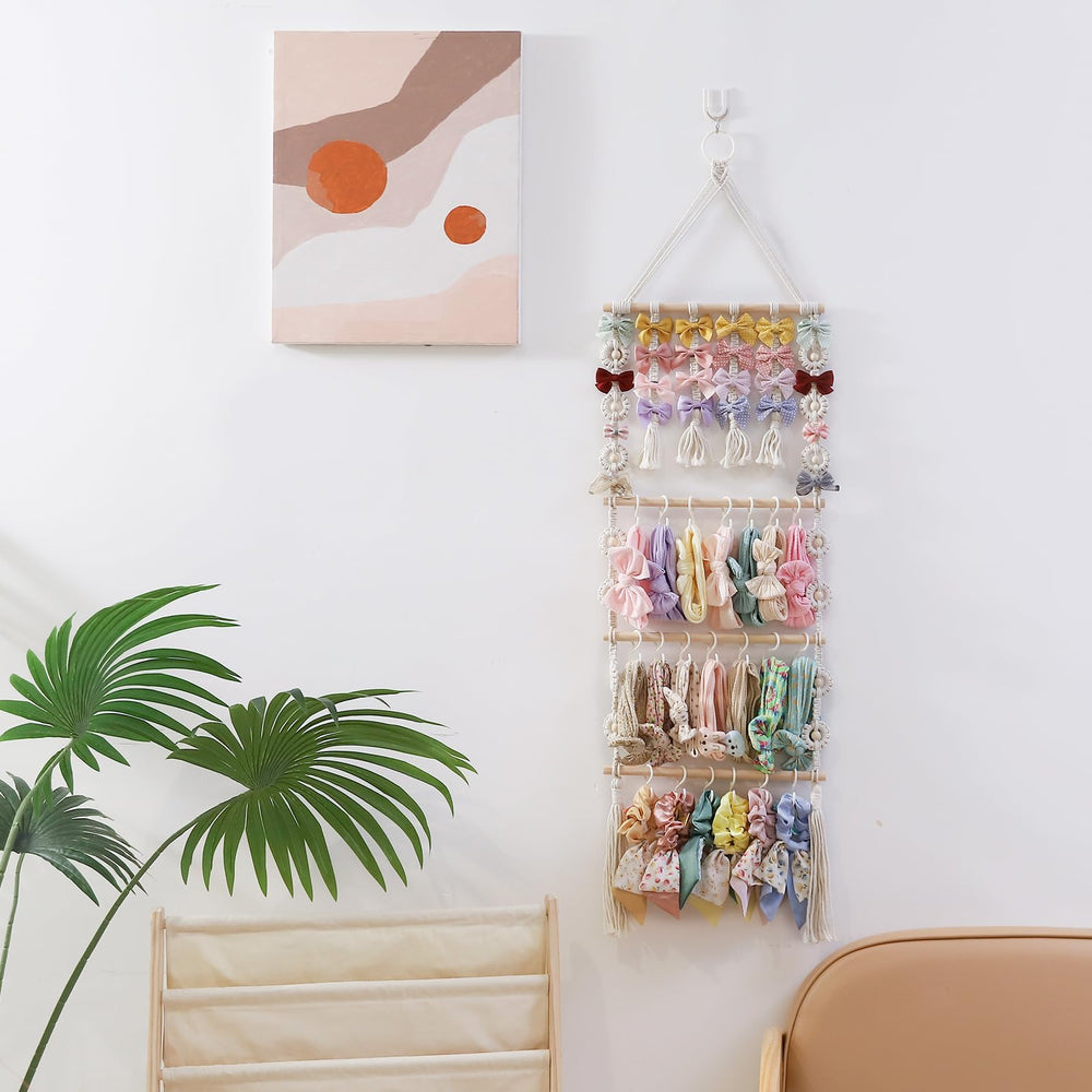 GRDYEAAR rustic nursery wall decor doubles as functional storage solution.