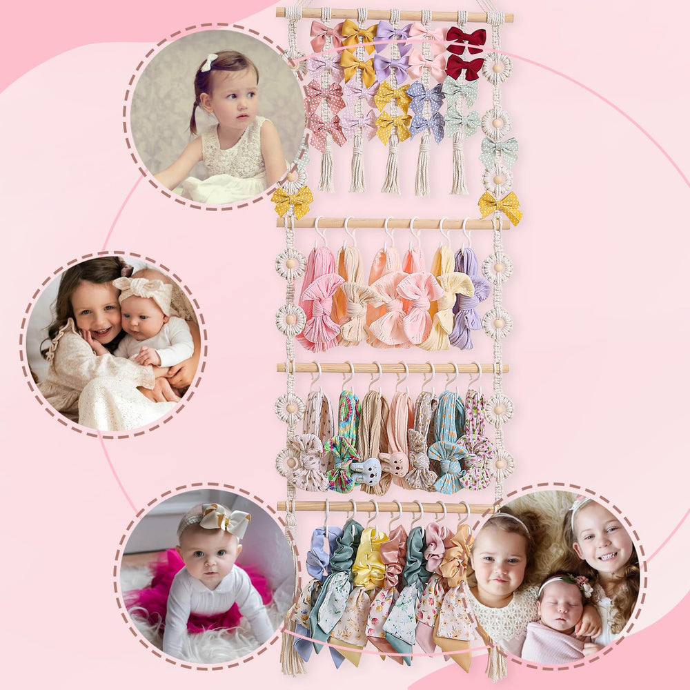 GRDYEAAR toddler accessory storage for bows headbands and clips.