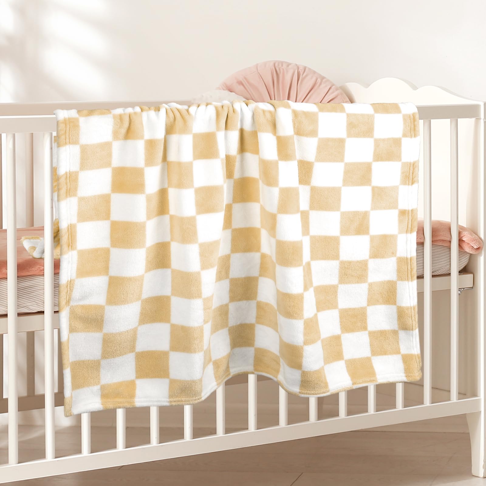 GreatBba 30x40 blanket laid flat for use as swaddle or stroller cover.