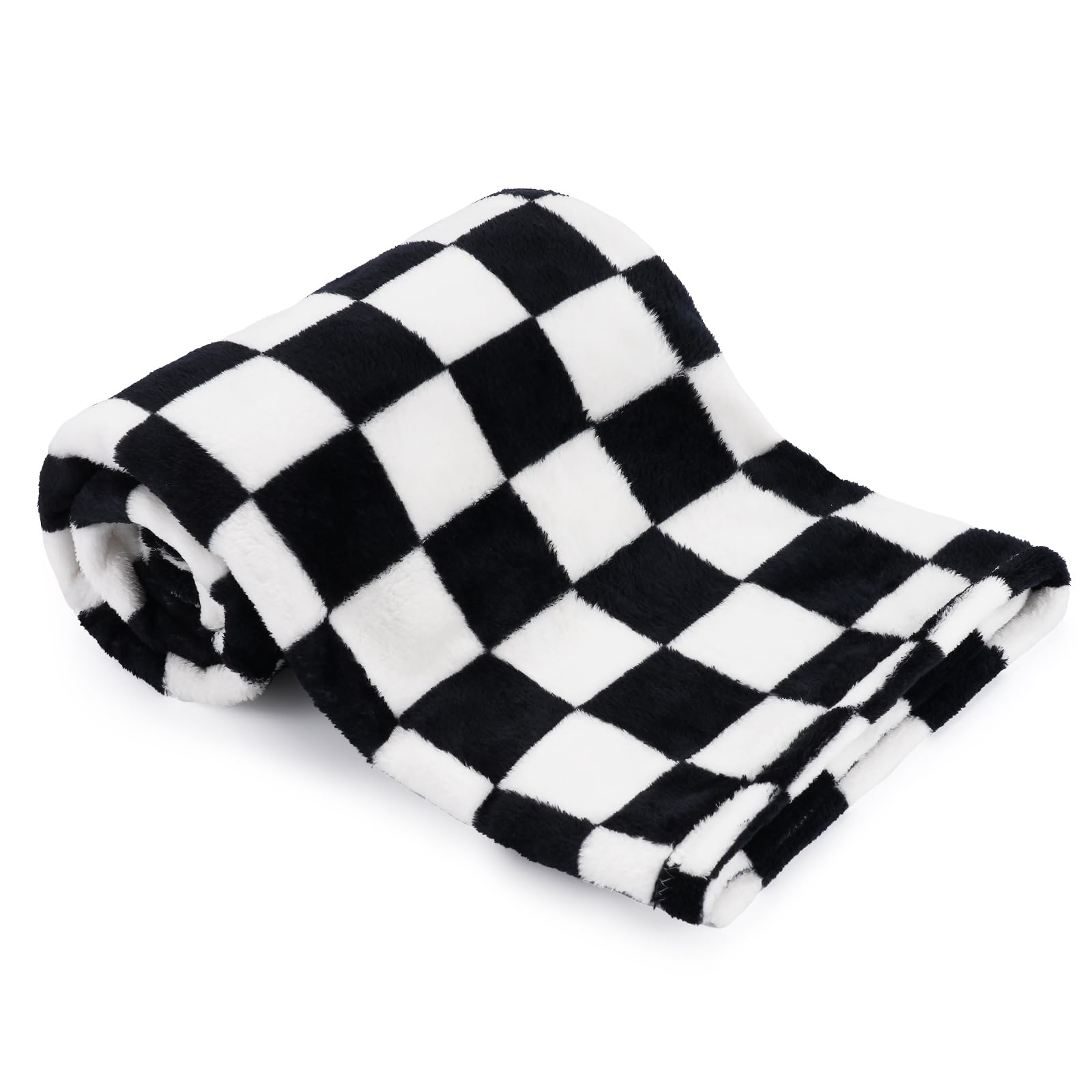 GreatBba plush checkered blanket closeup of soft fleece for newborn comfort