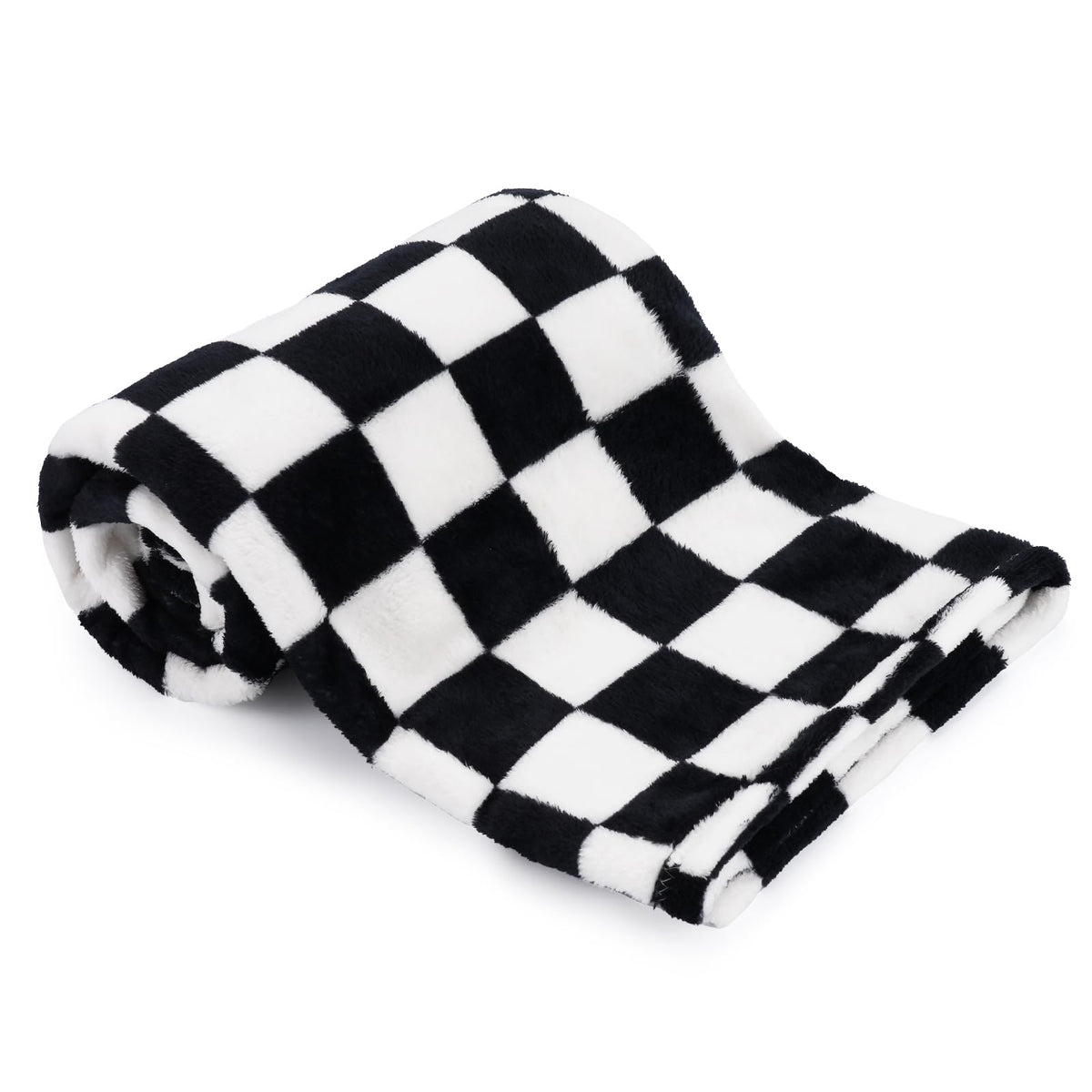 GreatBba plush checkered blanket closeup of soft fleece for newborn comfort