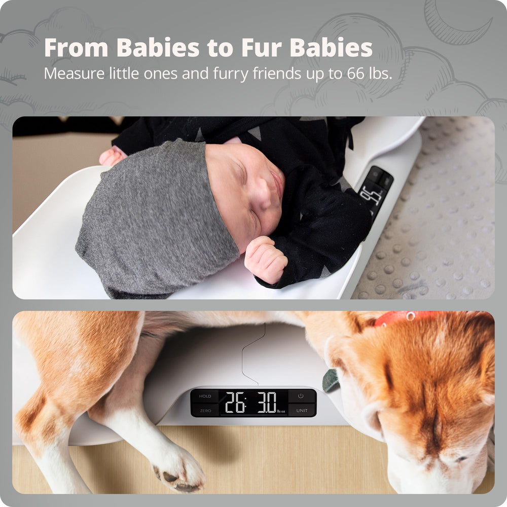 Greater Goods hold function locks the reading despite baby movement for clarity.