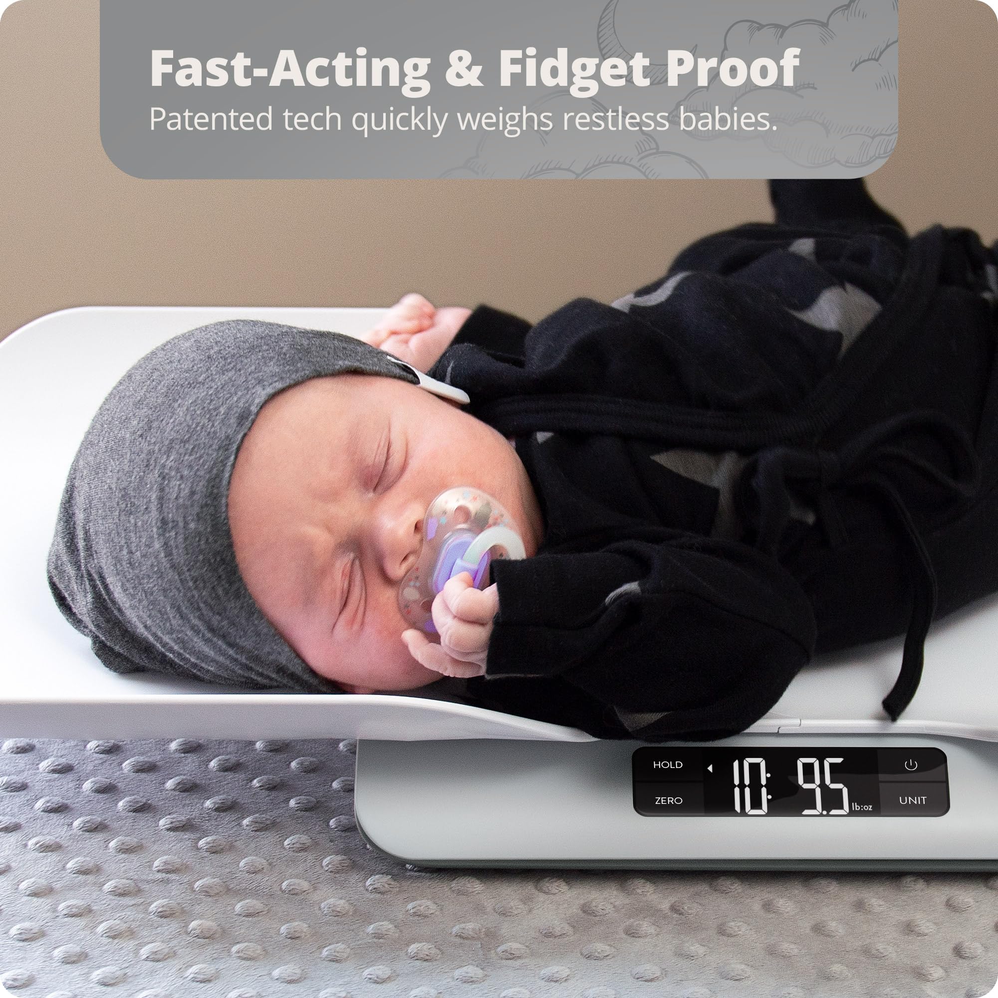 Greater Goods baby scale precision sensor delivers stable, small increments for growth tracking.