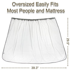 Grecle bed pad with elastic waistband and buttons ensures a secure fit